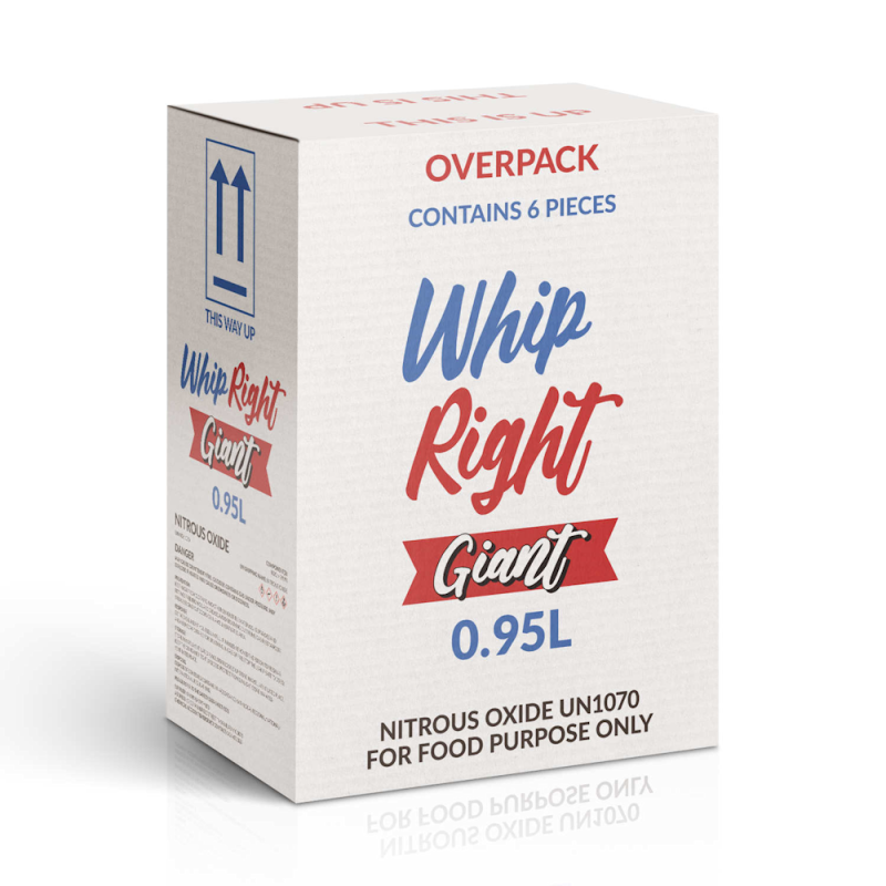 WhipRight 0.95L Giant 640G x 4 Cylinders